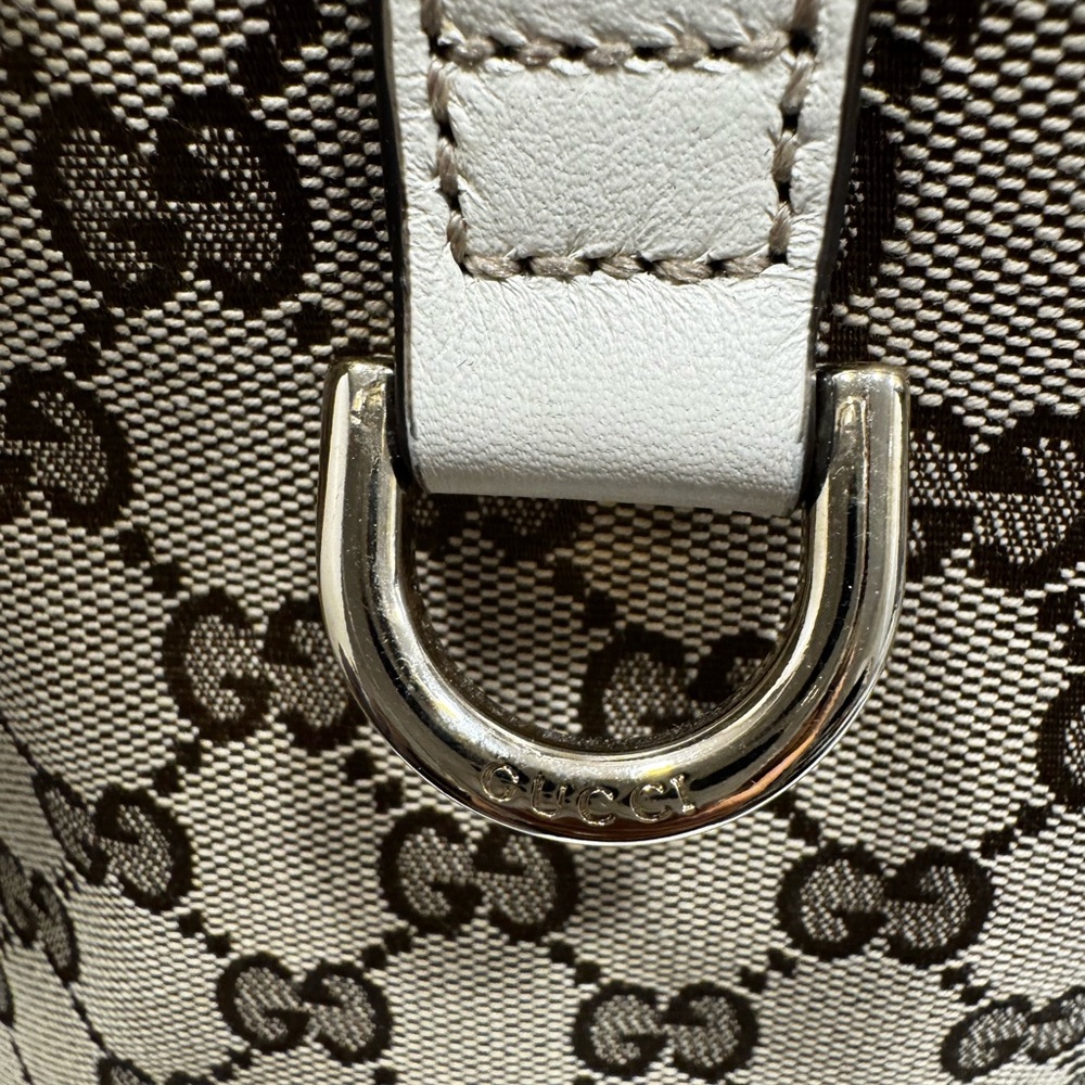 Authentic Gucci Brown and Cream Signature Tote (Mint Condition) - Picture 9 of 13